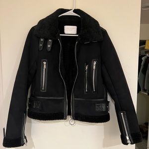 Zara faux fur and suede jacket
